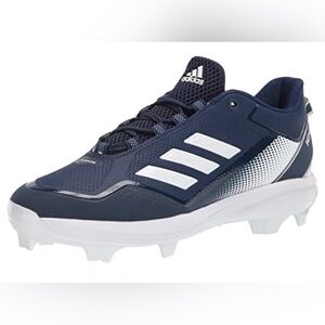 adidas Men's Size 12.5 Icon 7 TPU Baseball Shoe Navy Blue Silver S23877 New